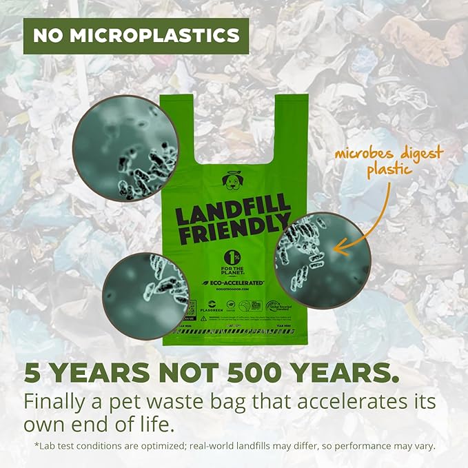 Doggy Do Good Poop Bags for Dogs (90 Ct), Easy Open Dog Poop Bags Single Roll, Certified Home Compostable