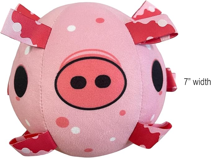 Piggy Poo and Crew Interactive Pig Ball & Tug Rope Combo Pack for Dogs Puppies Pigs Small Animals