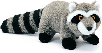 Pet Lou Raccoon Plush Dog Chew Ultra-Thick Toy, Durable Interactive Plush Toy for Medium Dogs, Anti Boredom Dog Squeaky Teething Toys, 8-Inch