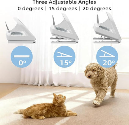 Adjustable Stand for Automatic Microchip Cat Pet Feeder, 0-20° Adjustable Angle, Reduces Joint Fatigue and Promotes Better Digestion for Pets, Easy to Install