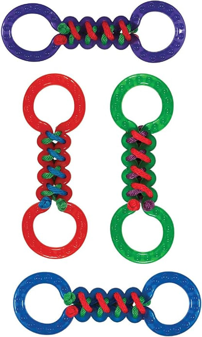 Rope and Rubber Double Sided Dog Tug Toy 12.75" Long for Medium to Larger Breeds (One Discounted Toy - Random Color)