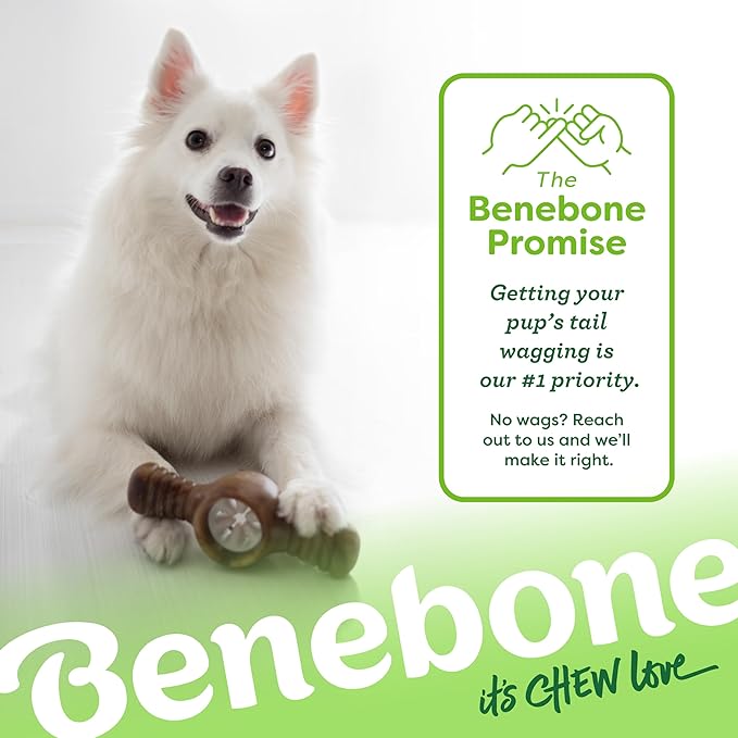 Benebone Pawplexer Interactive Treat Dispensing Tough Dog Puzzle Chew Toy, Made in USA, Large, Real Bacon Flavor