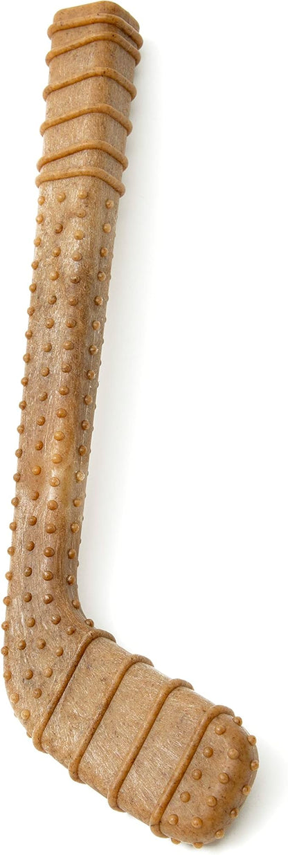 Power Bone Pet Chew Toy for Dogs - Durable, Non Toxic & Pet Safe - Best for Aggressive Chewers, Long Lasting Dental Health, Dog Teeth Cleaning, Dog Life Stages - Hockey Stick 12"