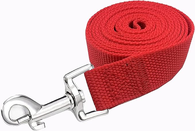 Strong Nylon Dog Leash, 4FT/ 5 FT/ 6FT Dog Leashes for Medium Large Dogs(4FT, Red)