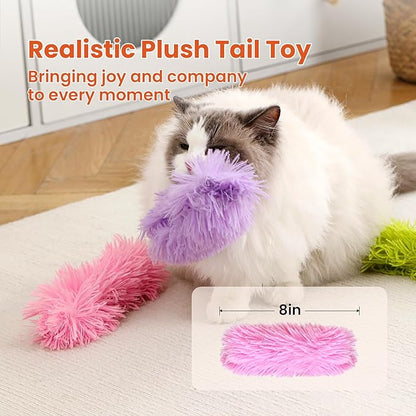 3 Pack Cat Pillow Toys with Catnip, Soft Plush Crinkle Cat Kicker Toys, Interactive Indoor Kitten Chew Toys for Kitty Exercise, Catnip Toys, Promotes Self Play for All Breeds