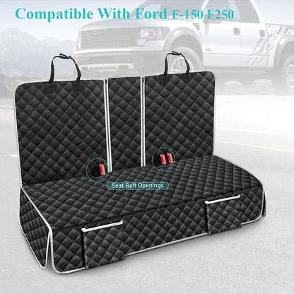 Dog Car Seat Cover for Back Seat Compatible with Ford F150 F-150 F250 Truck Lariat King Ranch Platinum XL XLT Limited Raptor Accessories 2000-2026, Waterproof Pet Bench Rear Seat Covers