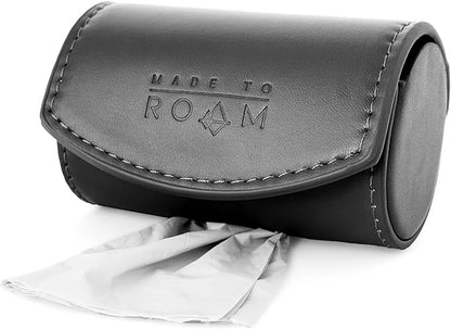 MADE TO ROAM On Dooty Pack - Premium Dog Poop Bag Holder for Leash, Vegan Leather Waste Bag Dispenser for Poop Bag Rolls - New York Afterlight
