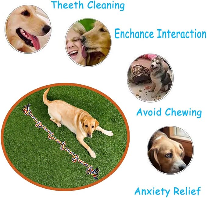 2 Pack Large Dog Rope Toy for Aggressive Chewer - Heavy Duty, Durable & Tough Chew Rope - Tug of War Play, Outdoor & Indoor - Chewing Tugging & Pulling for Large Breed Big Dog