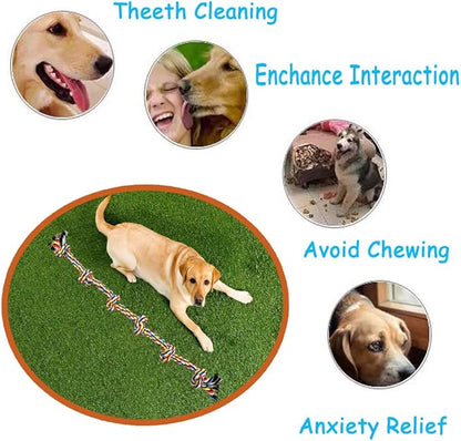 2 Pack Large Dog Rope Toy for Aggressive Chewer - Heavy Duty, Durable & Tough Chew Rope - Tug of War Play, Outdoor & Indoor - Chewing Tugging & Pulling for Large Breed Big Dog