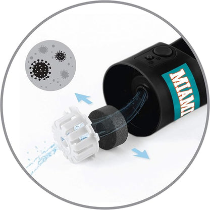 Pets First Dog Water Bottle. NFL Miami Dolphins PET Water Bottle. Best Cat Water Bottle. Water Fountain Dispenser for Dogs & Cats., Black, 13.5oz (DOL-3344)