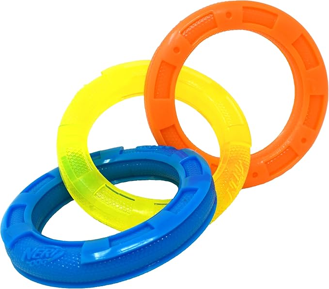 11.5in 3-Ring TPR Tug - Blue, Green & Orange