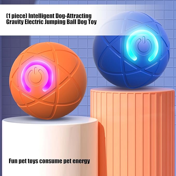 Interactive Dog Toys, Self-Moving Ball, 2026 New Dog Ball Automatic Toy for Small-Medium/Large Dogs, Funny Dogchew Toys, Electric Bouncing Vibrating Dogs Balls,USB Rechargeable