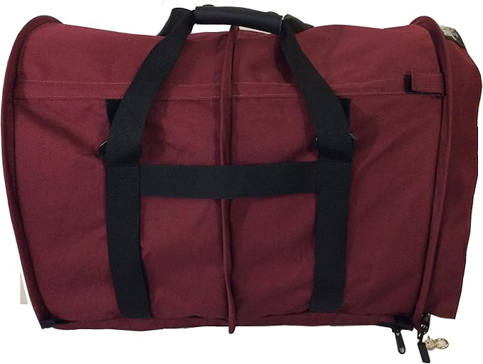 SturdiBag XL Pet Travel Carrier: Flexible Height for Cat and Dog Soft Sided with Safety Clips and Seatbelt Straps | Bordeaux, 20" x 16" x 12" (PN: SB3-PRO-BX)