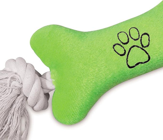 Zanies Tiny Tugger Dog Toys, Green, 7"