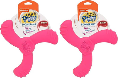 Hartz DuraPlay Bacon Scented Dog Toys, Medium/Large (Colors May Vary) All Breed Sizes (Pack of 2)