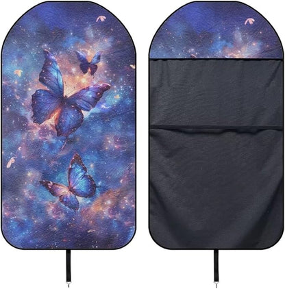 Coldinair Galaxy Butterfly Waterproof Towel Car Seat Covers,Beach Sweat Car Seat Protector Front Seats Only Universal Fit for Trucks