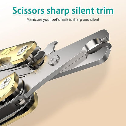 【Closeout】Heavy Duty Dog Nail Clippers for Thick Nail 【Cut Nails Like Butter】, Quite Sharp Pet Nail Clippers for Large Dogs, Easy & Safe Dog Nail Trimmer for Large Medium Small Dogs Cat with Nail File
