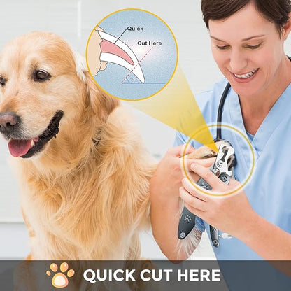【‌Clearance Sale of Old Editions‌】 Heavy Duty Dog Nail Clipper for Large Dog Thick Nail, 3in1 Professional Dog Nail Trimmer Sharp Blade