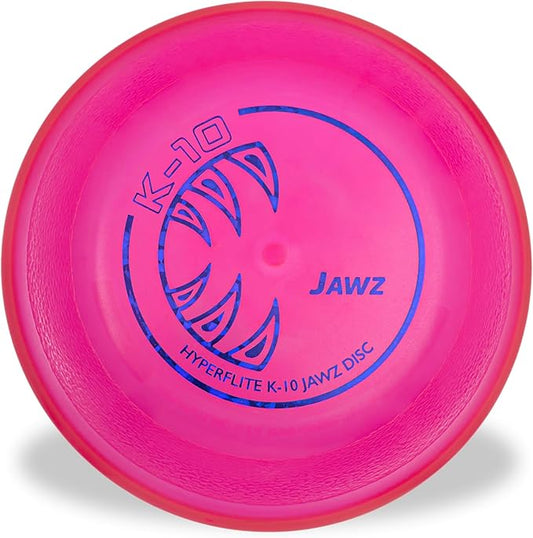 Hyperflite K-10 Jawz Dog Flying Disc – Toughest Puncture-Resistant Disc – Ultra-Long Flights – World Record Proven – Competition Approved – 8.75” / 150g – Pink