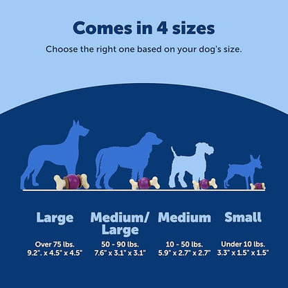 PetSafe Busy Buddy Bouncy Bone - 3-in-1 Adjustable Slow Feeder Toy with Refillable Treat Rings - Cleans Teeth & Gums, Cures Boredom & Slows Down Eating Habits - Medium - for Dogs 25-50 lb
