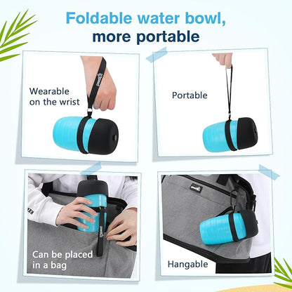 Pecute Portable 22 oz Dog Water Bottle, 2 in 1 Dog Water Bottle Bowl Leakproof with Double Seal, BPA Free, Lightweight, Pet Water Bottel Dispenser for Outdoor Walking Triping Hiking Camping Travels