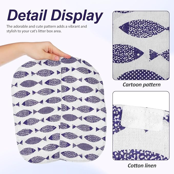 Kisangel Cat Litter Box Curtain, Self Cleaning Litter Case Door Curtain Replacement for Kitten Box