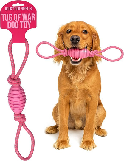 Doug's Dog Supplies Football Rope Toy, Tug of War Dog Toy - Dog Rope Toy for Medium to Large Dogs
