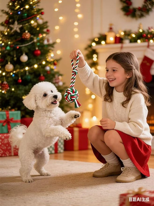 Pet Rope Toys (Small Christmas Colors 6pcs)
