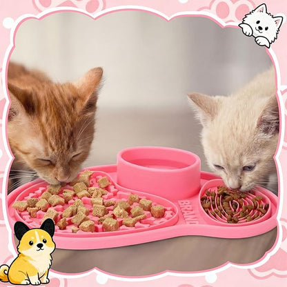 Ceenna Lick Mat for Dogs and Cats Silicone Snuffle Mat Slow Feeder Lick Pat Easy Clean Pet Slow Feeder Anxiety Relief Dog Slowing Feeders Licks Pat Feeding Mats for Pet Training Mats (Classic)