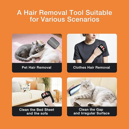 Pet Hair Removal Glove for Dogs & Cats, Electrostatic Gloves Pet Hair Removal Tool Mitt，Dog&Cat Hair Remover for Furniture Couch, Carpet, Clothing and Bedding，Reusable Pet Hair Remover Tool 2 Packs