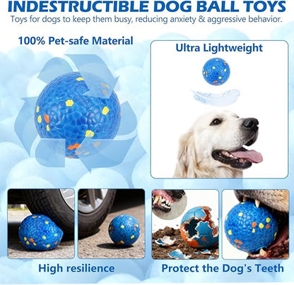 Dog Balls Tennis balls for Dogs, Interactive Dog Toys for Aggressive Chewers ,Indestructible Dog Toy to Keep Them Busy, Puppy Chew Toys for Teething, Durable Dog Ball for Medium Large Dog (3.0")