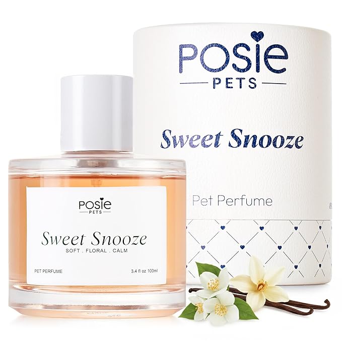 Dog Cologne Spray with Long Lasting Jasmine, Musk, and Vanilla Scent - Vegan Alcohol-Free Pet Deodorizer for Smelly Dogs - Water-Based Luxury Puppy Grooming Fragrance - Sweet Snooze 3.4FlOz