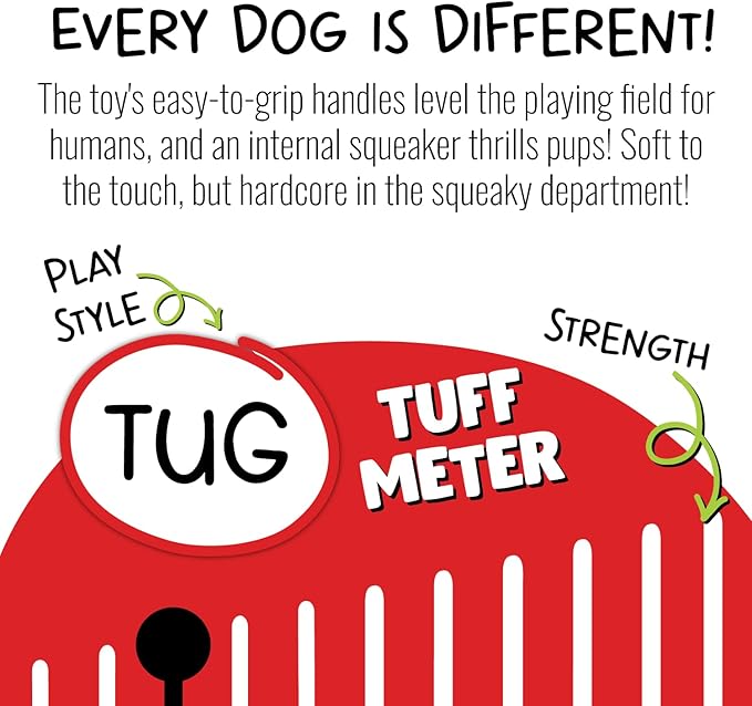 Jolly Pets Jolly Tug-a-Mal Elephant Tug/Squeak Toy, Large (JTA44)