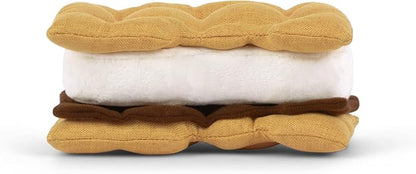 P.L.A.Y. Cute Dog Toys - Camping Themed Durable Squeaker Chew Toy, Great for Puppies & All Dog Breeds - Machine Washable, Recycled Materials (S'more)