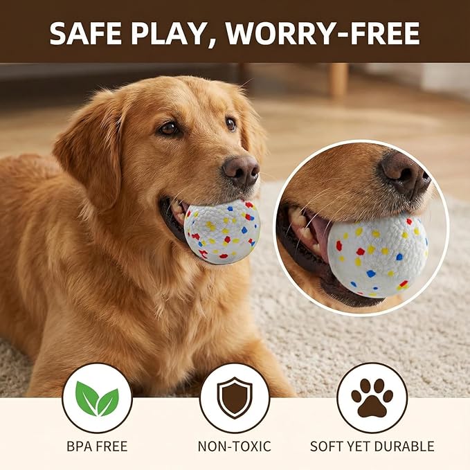 Dog Toy Balls, 2.3 Inch ETPU Material, Replacement Balls for Automatic Ball Launcher Machine, Perfect for Small & Medium Dogs, Perfect for 2.3 Inch Automatic Launcher