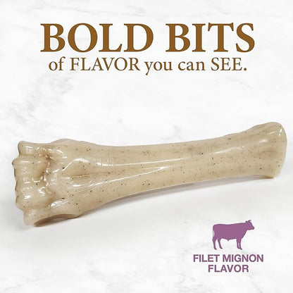 Nylabone Gourmet Style Knuckle Bone Strong Chew Toy for Dogs, Filet Mignon Flavor, X-Large - 50+ lbs, 1 Count