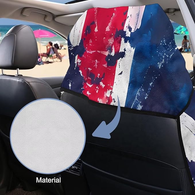 SEANATIVE British Flag Car Towel Seat Covers Auto Seat Towel Protector - Sweat Absorber for Family Road Trips Sports Swimming Hiking, Automotive Seat Protector Car Interior Accessories