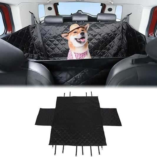 Aunginsy Dog Car Seat Cover for Pets Compatible with Toyota FJ Cruiser 2007-2021 Accessories, Backseat Pet Cover Protector, Second-Row Seat Waterproof Scratch Proof Nonslip Dog Hammock with Side Flap