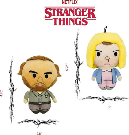 design LAB, Inc. Stranger Things Official Merchandise | Cool Dog Toys for Interactive Play | Eleven & Hopper 2-Pack Set | Collectible Stranger Things Toys