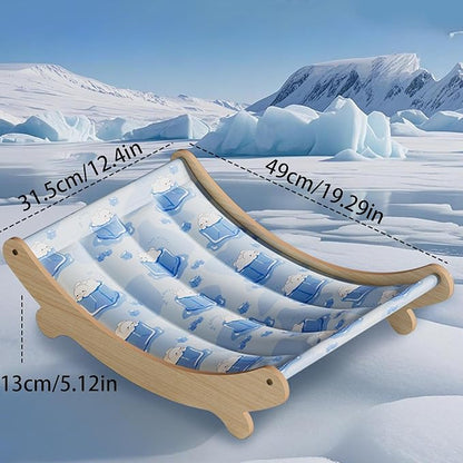 Cat Deck Chair – Pet Cooling Mat, Summer Recliner Hammock, Ice Nest Sofa Cradle | Breathable Soft Design Comfortable Resting Spot for Cats Small Pets Indoor Use