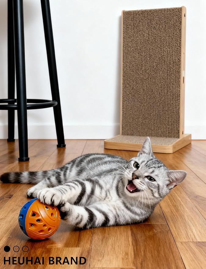 25 Cat Toys Balls Set Indoor Kitten Safe Colorful Plush & Bell Balls for Play Chase Hunt Interactive Entertainment (1.5'' - 2.2'')