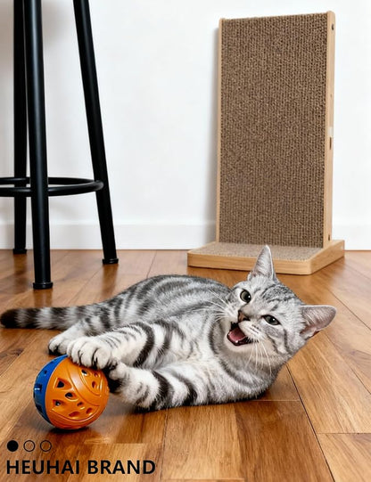25 Cat Toys Balls Set Indoor Kitten Safe Colorful Plush & Bell Balls for Play Chase Hunt Interactive Entertainment (1.5'' - 2.2'')
