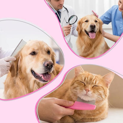 6 Pcs Pets Grooming Comb Kit for Small Dogs Tear Stain Remover Comb Dog Face Combs for Eye Cleaning Gentle Grooming Tool Dematting Tool for Cats Dogs Remove Knots Stains Crust Mucus