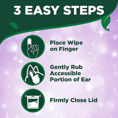 Vet's Best Ear Relief Finger Wipes, Ear Cleansing Finger Wipes for Dogs, Sooths & Deodorizes, 50 Disposable Dog-Wipes (Pack of 2)