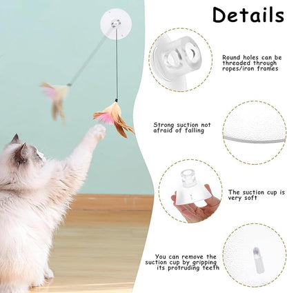 4 PCS Window Perch Suction Cup Large Replacement Clear PVC Sucker Pads Powerful Suction Cups for Cat Window Bed Seat Hammocks