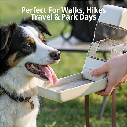 Dog Water Bottle, Portable Leakproof Water Bowl for Dogs, Foldable Dog Water Dispenser with Poop Bag Dispenser for Puppy Outdoor Walking, Hiking, Travel, 10.15oz