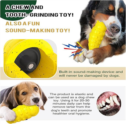 Indestructible Dog Toy for Aggressive Chewers, Extremely Tough Dog Toy for Large Breeds, Durable and Tough Latex Toy for Medium/Large Breeds,Gifts for Dogs,Yellow