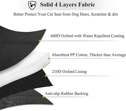 VIVAGLORY Dog Seat Cover Quickcover Seat Protector for Dog, Backseat Cover for Car, Back Rear Backseat Bench Protector, Standard, Black