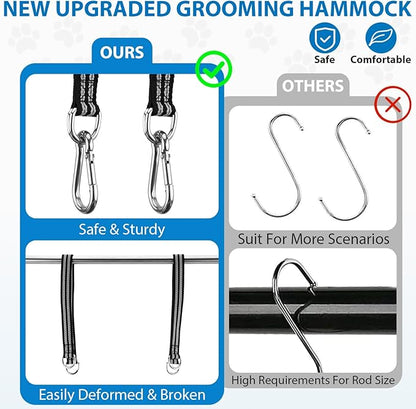 Pet Dog Grooming Hammock Harness for Medium Dogs Nail Trimming, Dog Sling for Cutting Nails, Dog Hanging Holder Hanger with Nail Clippers, Nail File, Scissors