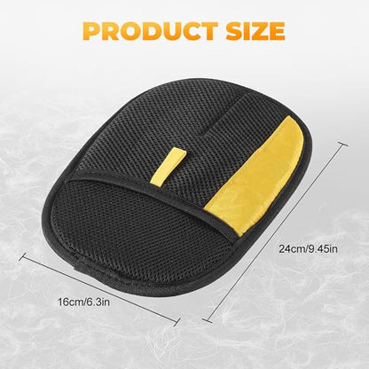 Pet Hair Removal Glove,Efficient Grooming Gloves for Cats & Dogs,Electrostatic Pet Hair Remover for Bed Sheets Couch Clothes Carpet Car Seat,Reusable Washable Hair Remover Gloves (Black/1pcs)